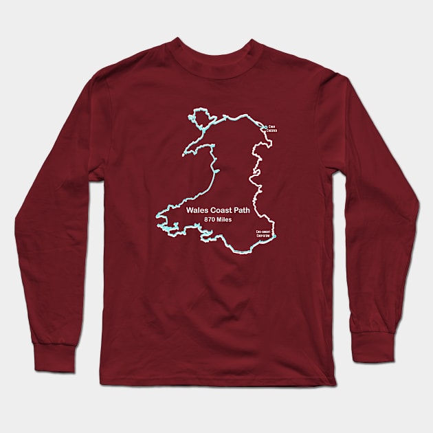 The Wales Coast Path Long Sleeve T-Shirt by numpdog